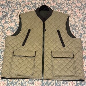 Men's Reversible Quilted Khaki/Brown Vest/Madison Creek/3X